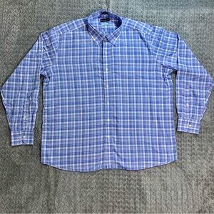Peter Millar Blue Plaid Button-Down Shirt